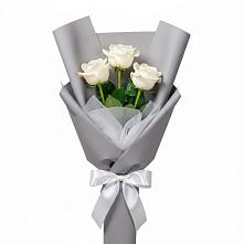 Букет 3 белые розы #REPLACE_PRED# Среднеуральске