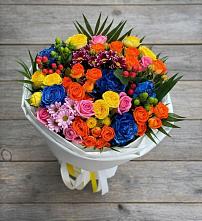 Букет цветов из:  Розы и Хризантемы в Среднеуральске