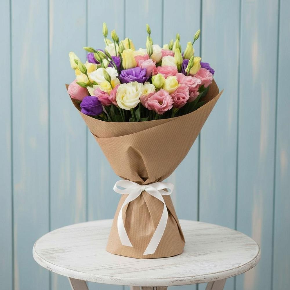 Букет цветов из: Лизиантусы в Среднеуральске