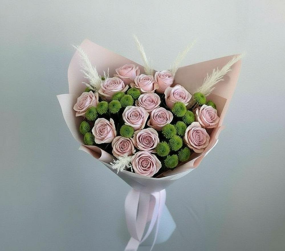 Букет цветов из: Розы и Хризантемы в Среднеуральске